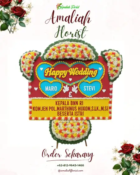 Papan Bunga Pernikahan Tenjonagara